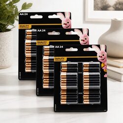 AA Alkaline Batteries in 24-Pack x3: Practical Power Solutions