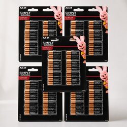 AA Alkaline Batteries 24 Pack x5 Long Lasting Power Household Electronics Bulk