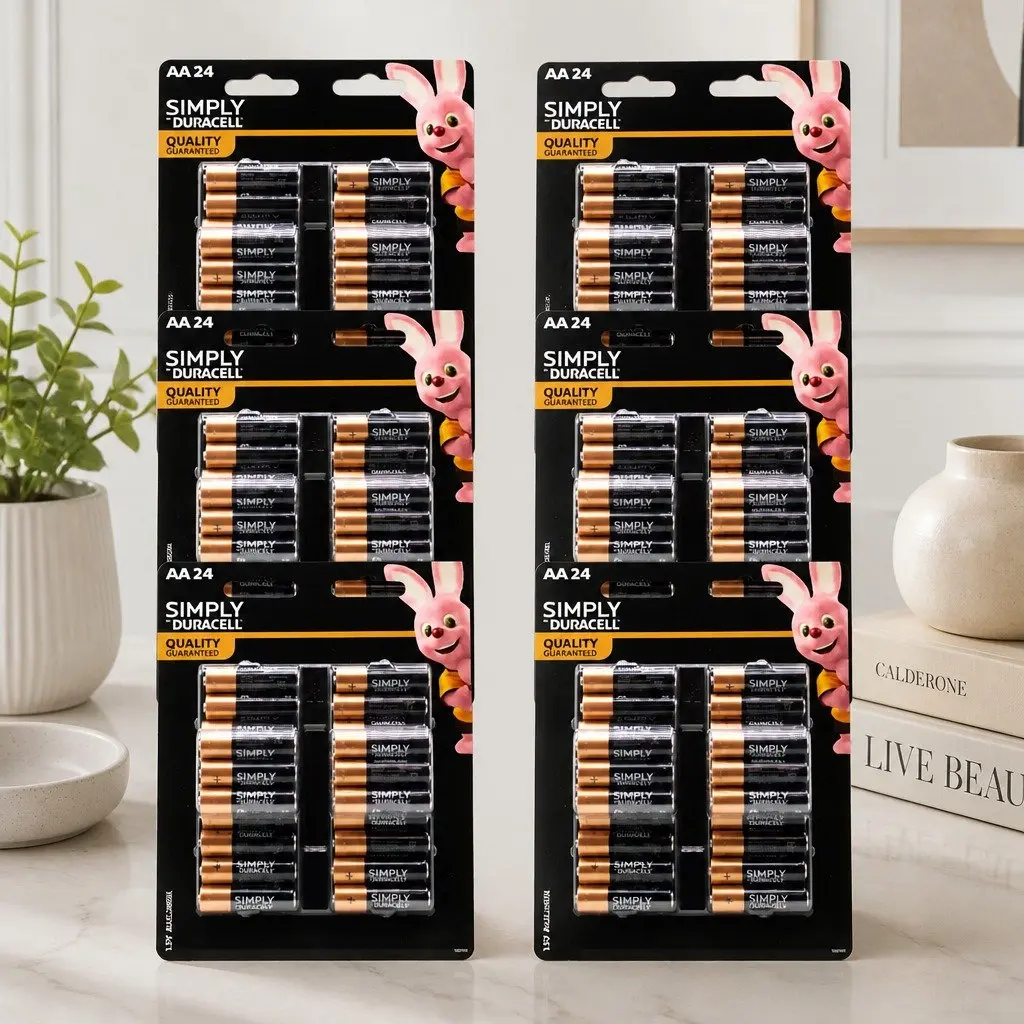 AA Alkaline Batteries 24pk Bulk Pack Long Lasting Power Household Electronics