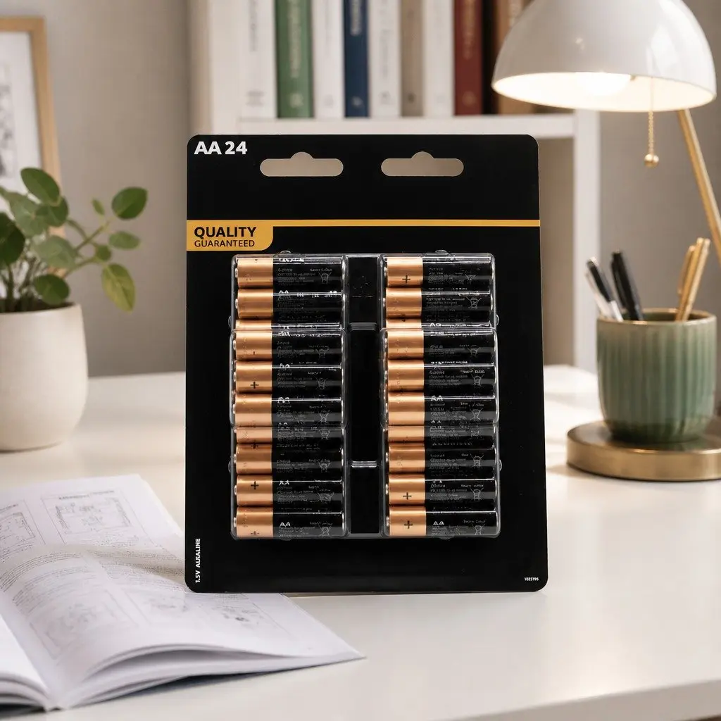 AA Alkaline Batteries 24 Pack for Home Use