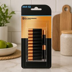 AAA Alkaline Batteries 12 Pack 1.5V High Drain Devices Wireless Controllers
