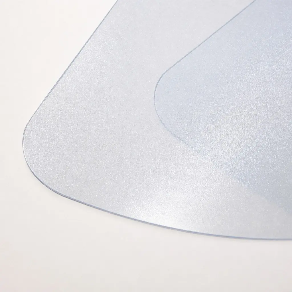 Chair Mat PVC 120x90cm Clear Black for Carpet Hard Floor Protector Office Home Use