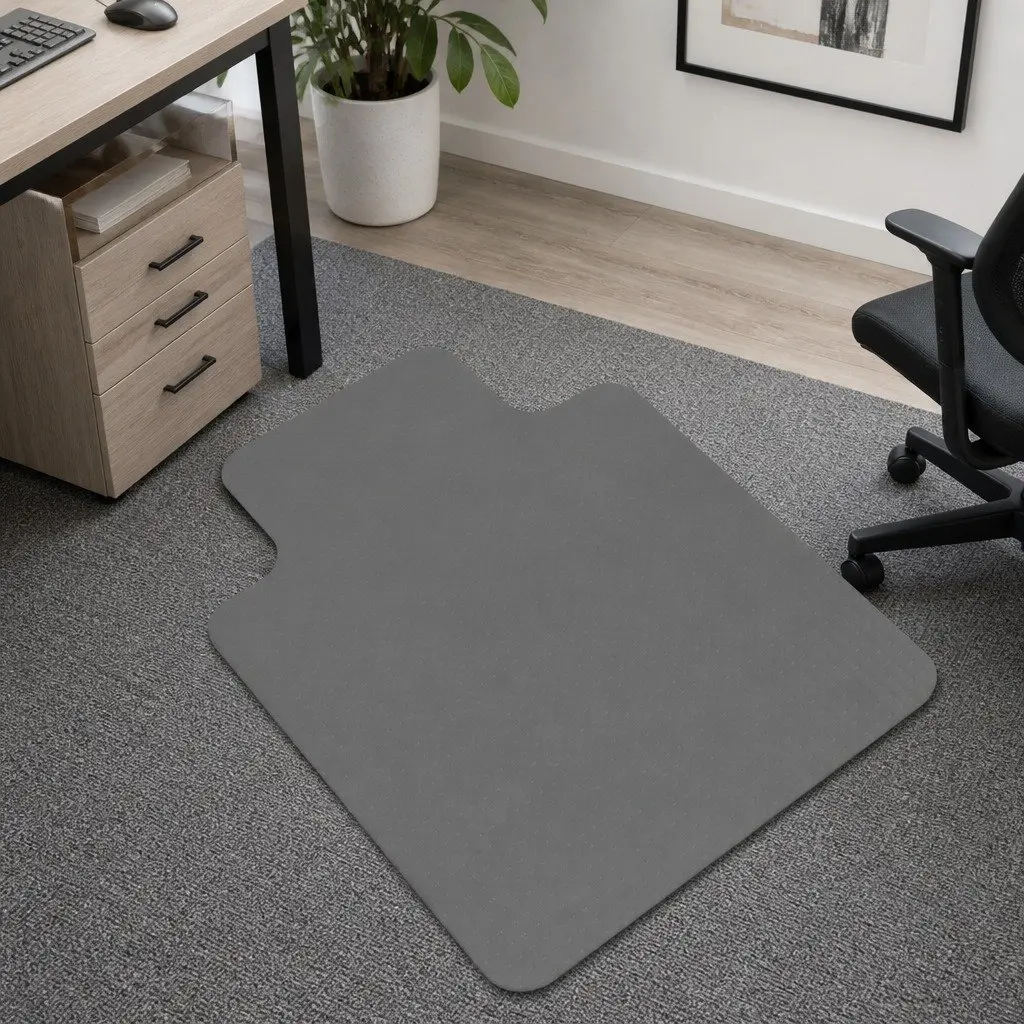 Chair Mat PVC Plastic 120cm x 90cm Clear or Black Floor Protector for Home Office Desk Rolling Caster