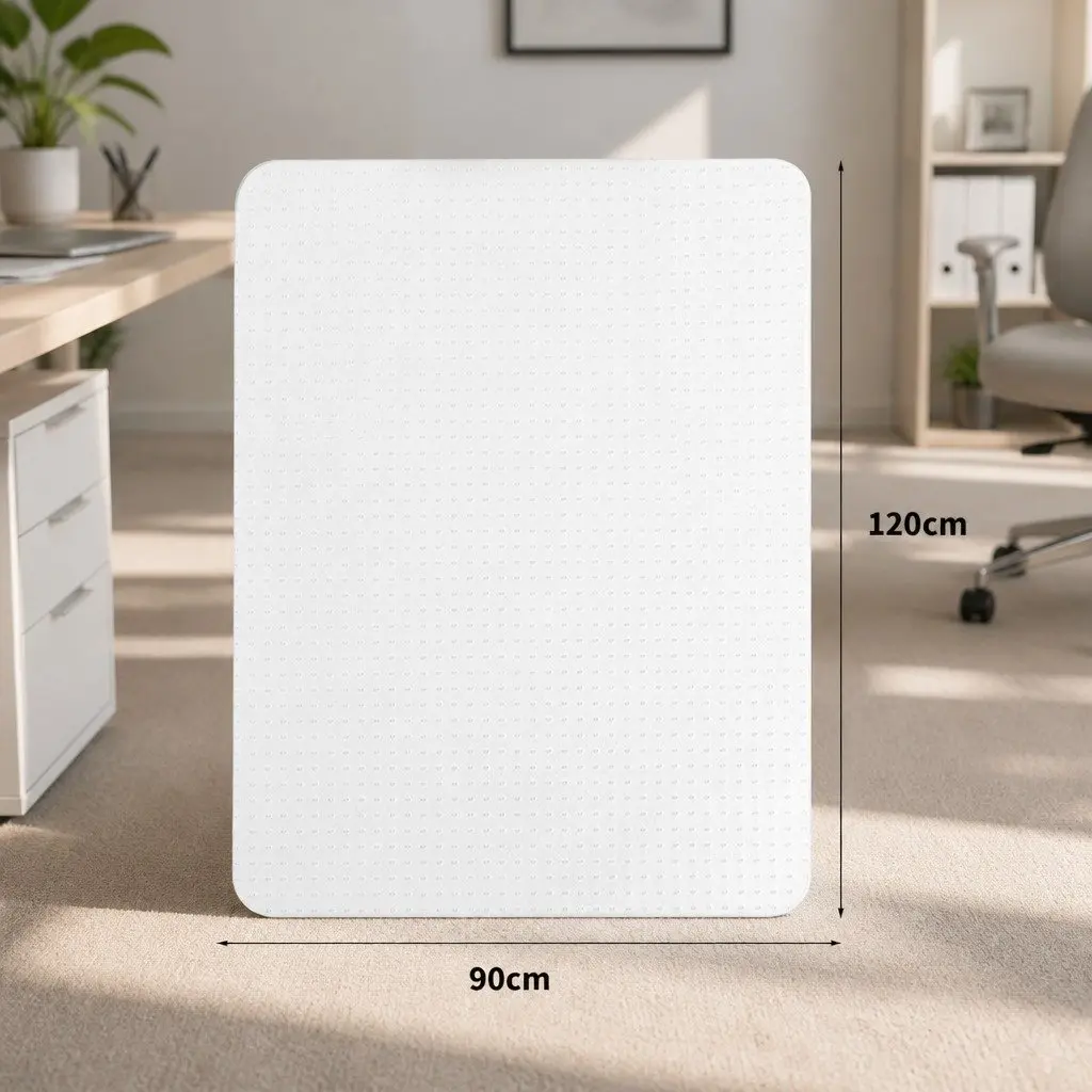 Chair Mat PVC 120X90cm Clear Gripper for Carpet