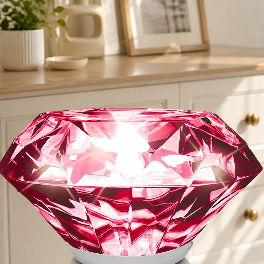 16 Piece Crystal Diamond Cabinet Knobs 30mm Red Alloy Base Hardware