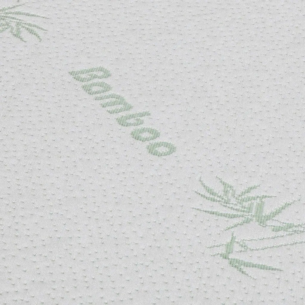 Memory Foam Mattress Topper 5cm Cool Gel King Single Bamboo Cover White Blue