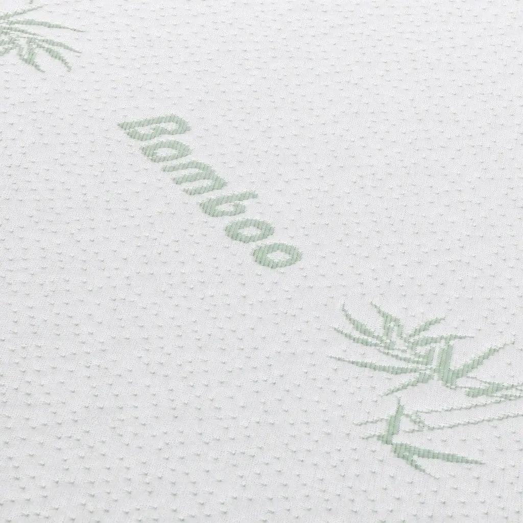 Memory Foam Mattress Topper Cool Gel Infused 5cm Thickness Double Bed Bamboo Fabric White and Blue