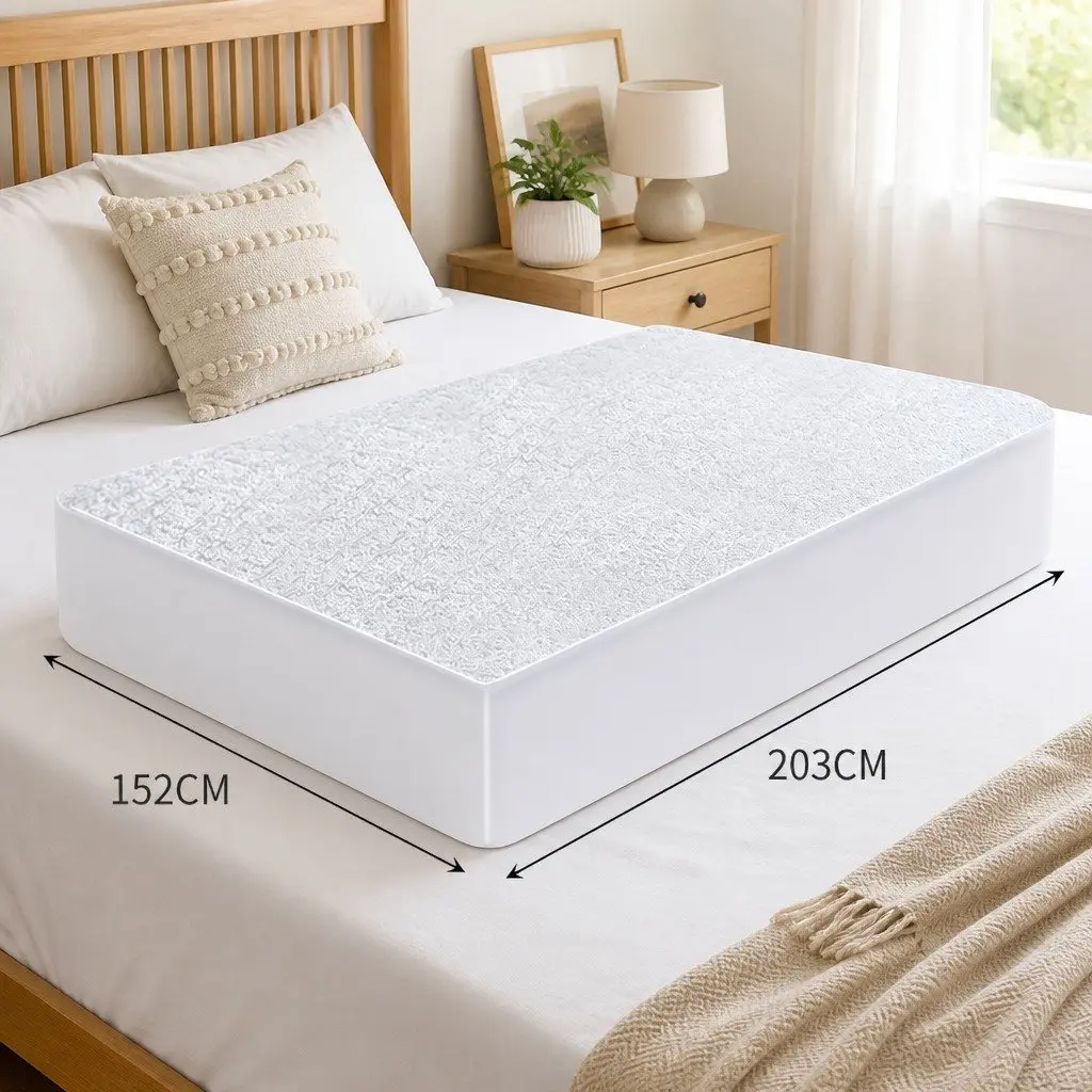 Mattress Protector Waterproof Dust Mite Barrier Fully Fitted XX-Large White