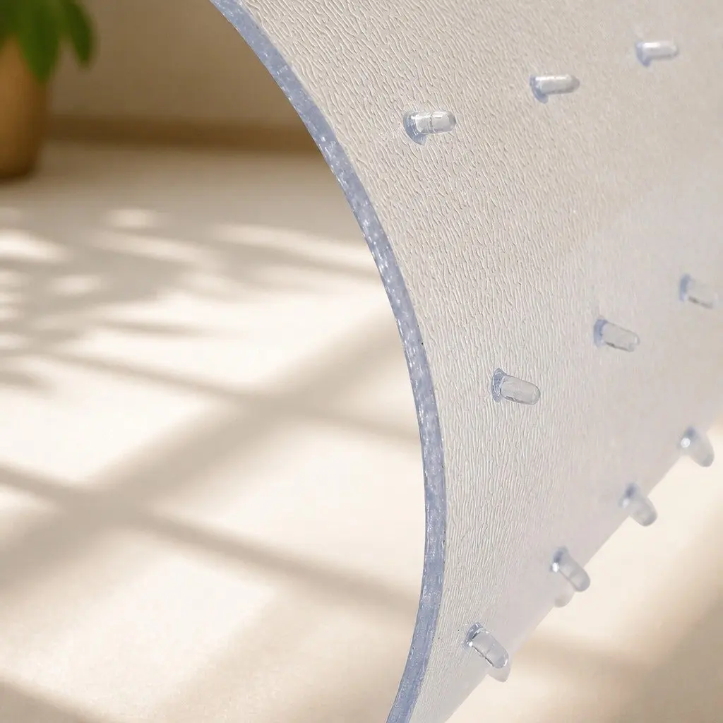 Chair Mat PVC 120cm x 90cm Clear Carpet Floor Protector for Office Home Use