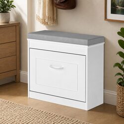 Shoe Rack Storage Cabinet Bench Padded Seat Organiser 60cm Entryway Hallway