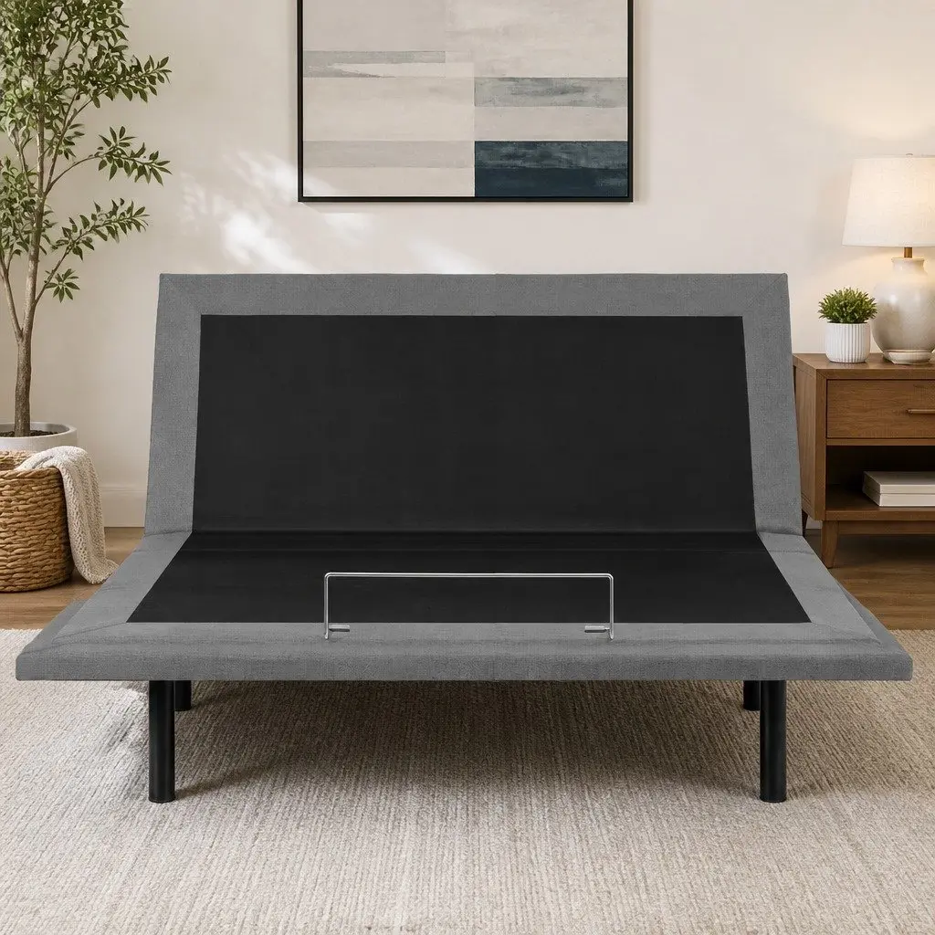 Electric Adjustable Bed Frame King Size Black Wireless Remote Zero Gravity with Head and Foot Adjustment