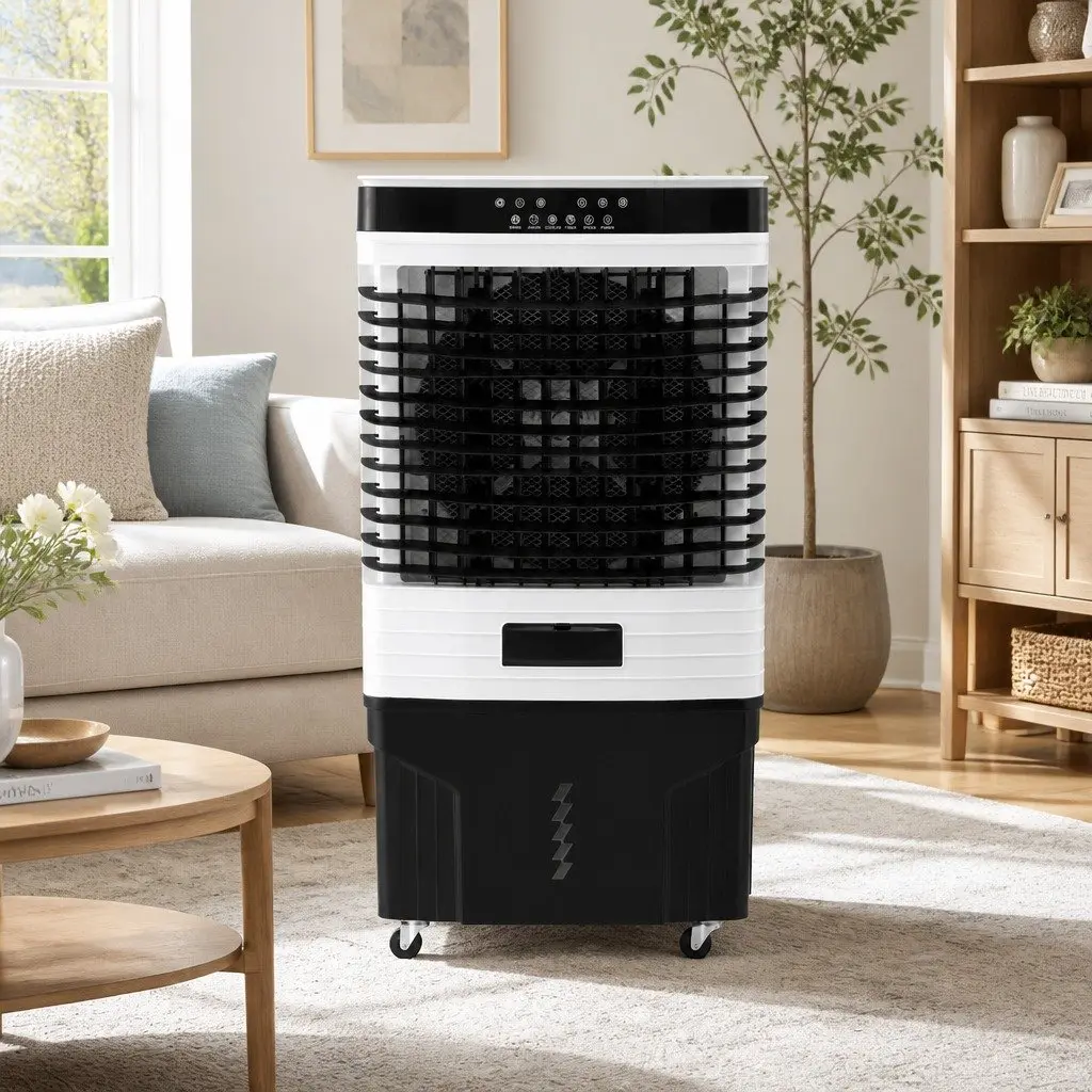 Evaporative Air Cooler 60L Tank Humidifier Purifier Portable White Black