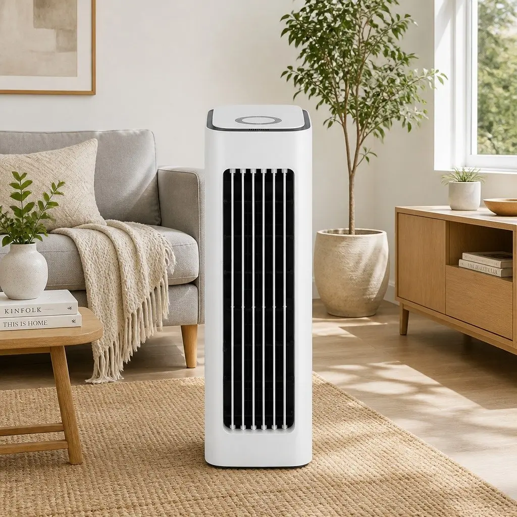 Evaporative Air Cooler Portable Fan Humidifier Purifier 6L White