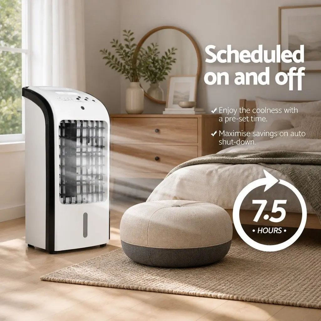 Evaporative Air Cooler Conditioner 4L Tank Remote Control Portable Cooling Fan