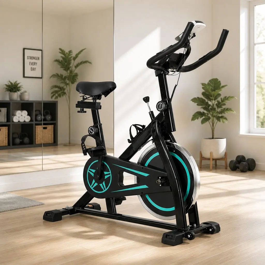 Exercise Bike 10kg Flywheel Indoor Cardio Adjustable Seat Black