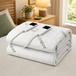 Electric Blanket Double Fitted Heated Pad Underlay Machine Washable Winter