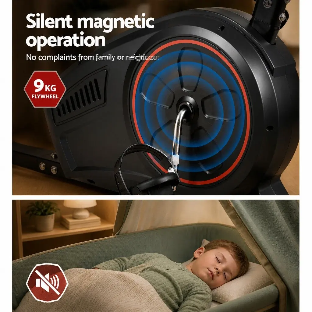 Recumbent Exercise Bike Magnetic Steel 8 Resistance Adjustable Black