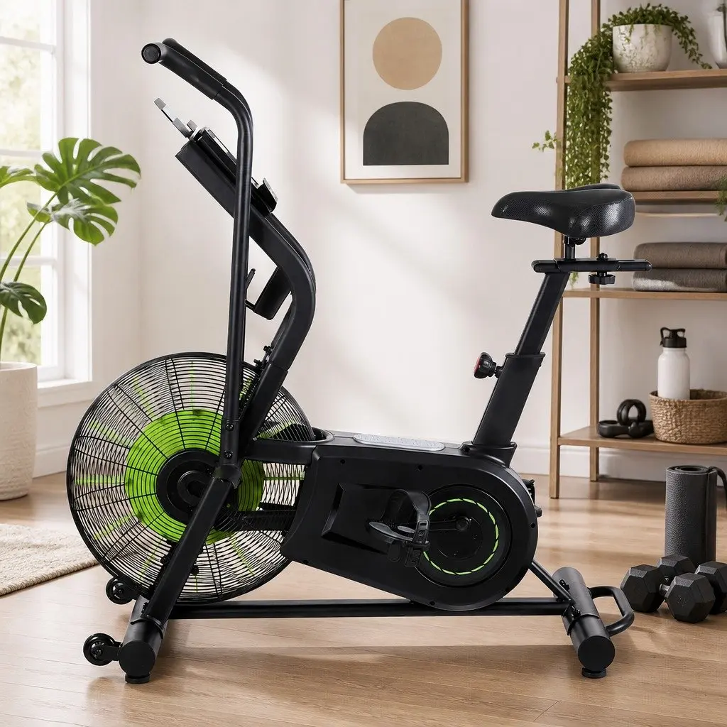 Air Bike Dual Action Exercise Bike Steel 118 x 67 x 130cm Black