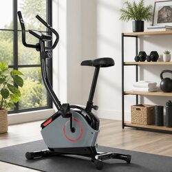 Magnetic Upright Exercise Bike 8 Resistance Levels Home Gym Cardio Fitness