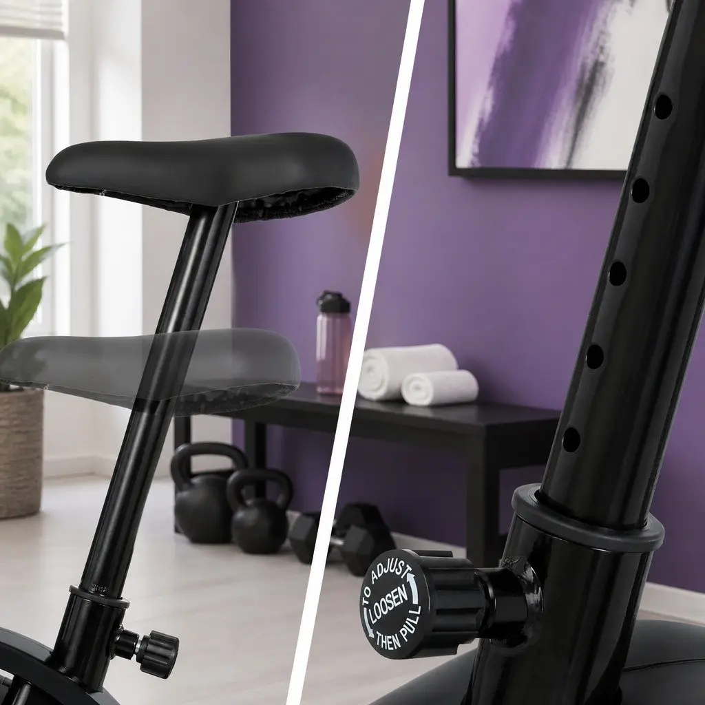Upright Exercise Bike Magnetic Resistance 8 Levels 2kg Steel Flywheel Black Grey