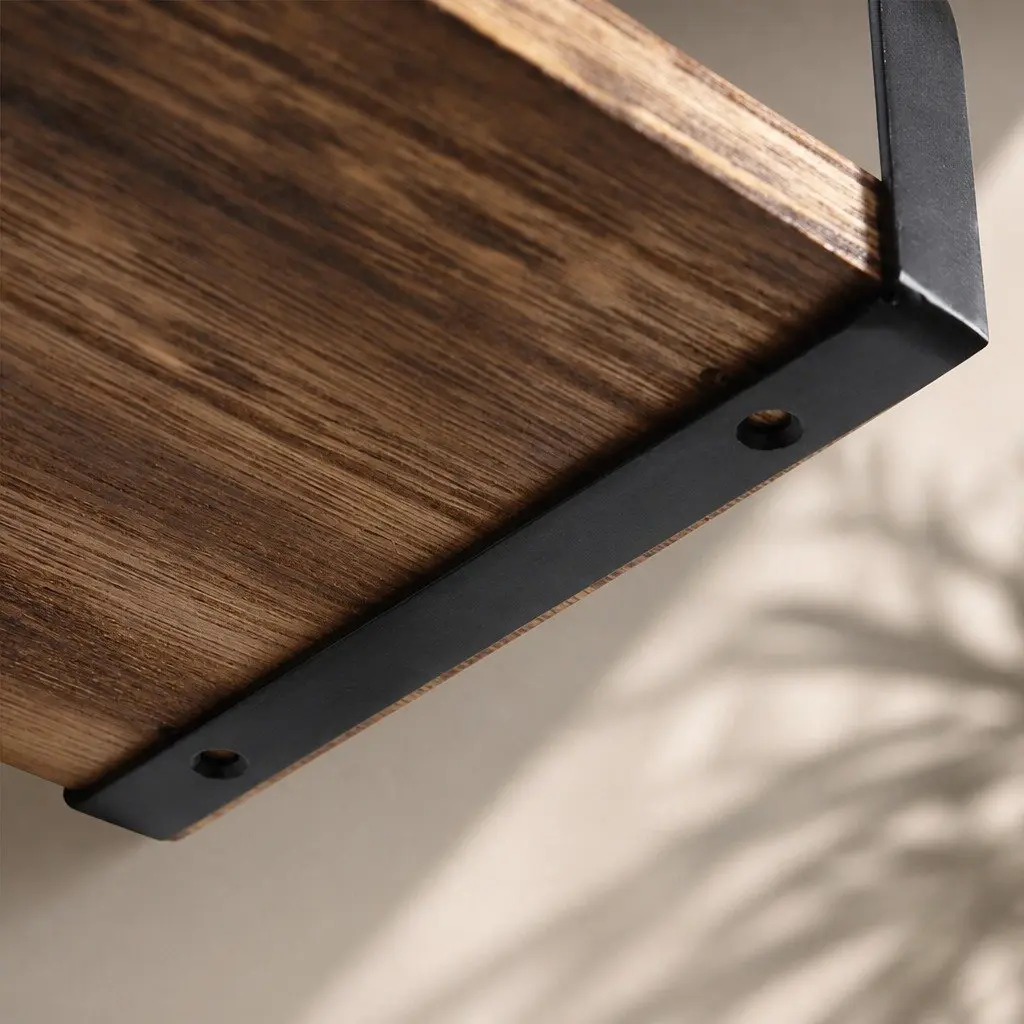 Floating Shelf Paulownia Wood Industrial Style Natural Wood 3 Piece