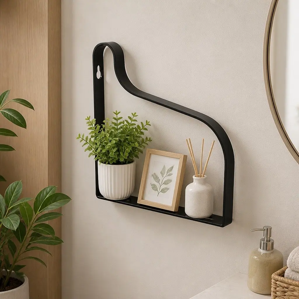 Floating Shelf Paulownia Wood Industrial Style Natural Wood 3 Piece