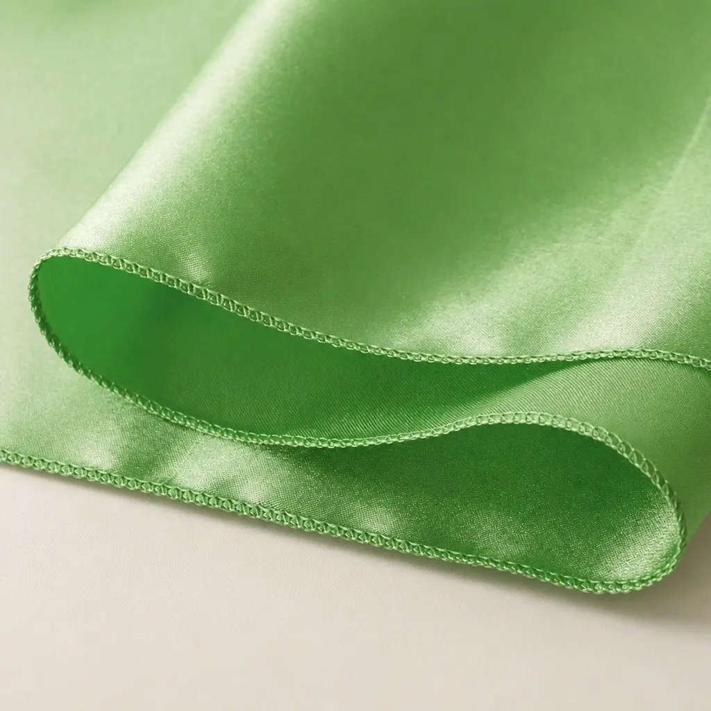 20 Piece Satin Fabric Chair Covers Sashes Grass Green 278x18cm for Weddings Parties Banquets