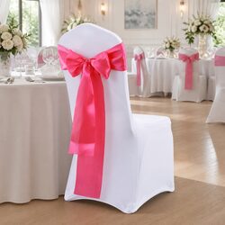 Versatile 20-Piece Mauve Satin Chair Sashes & Runners