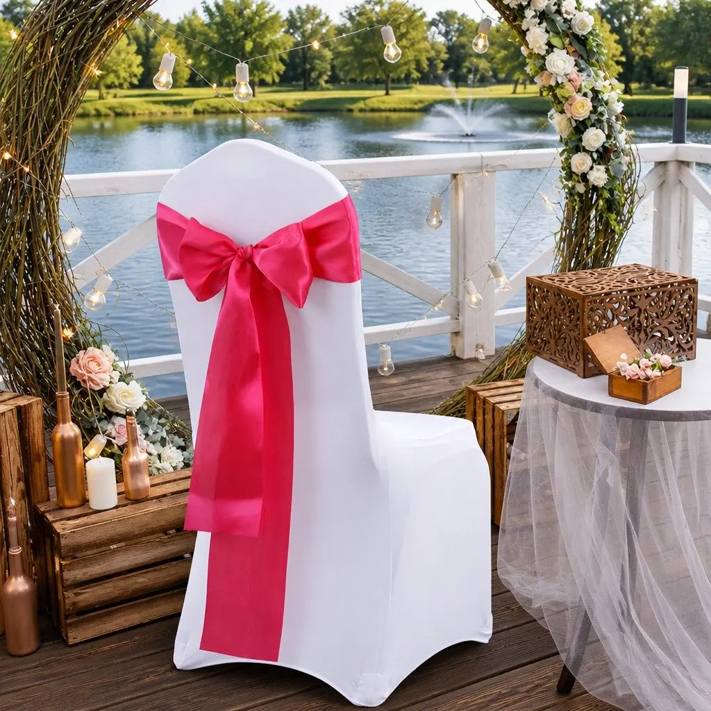 Satin Chair Sashes 278cm x 18cm Mauve 20 Piece Wedding Event Decoration