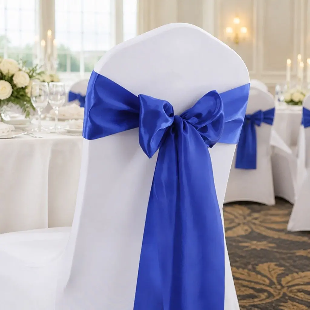 Satin Chair Sashes 278x18cm Multicoloured for Wedding Party Decoration