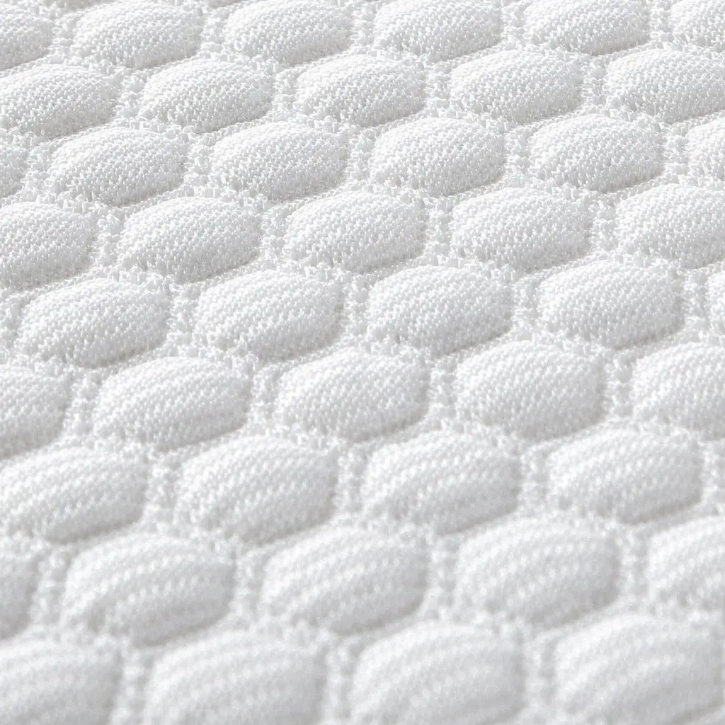 Double Fitted Mattress Topper Waterproof Cooling Polyester Elastic White 188cm x 137cm