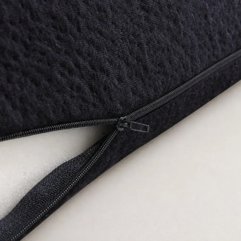 Memory Foam Wedge Pillow Cooling Gel Back Support Cushion Black 61x61x25cm