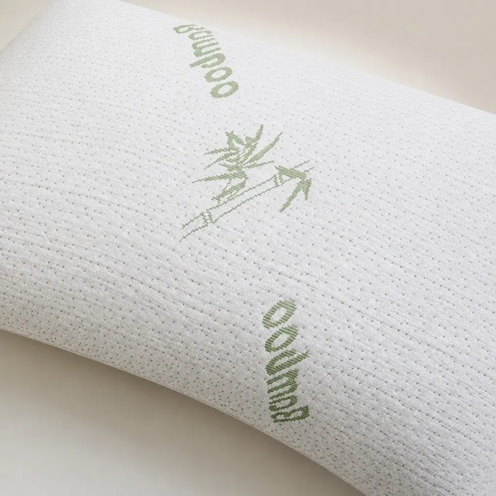 Memory Foam Pillow Bamboo Fabric Cover 70cm x 40cm Neck Support Pressure Relief