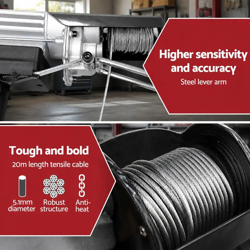 Electric Hoist Winch 500KG 20M Cable Red