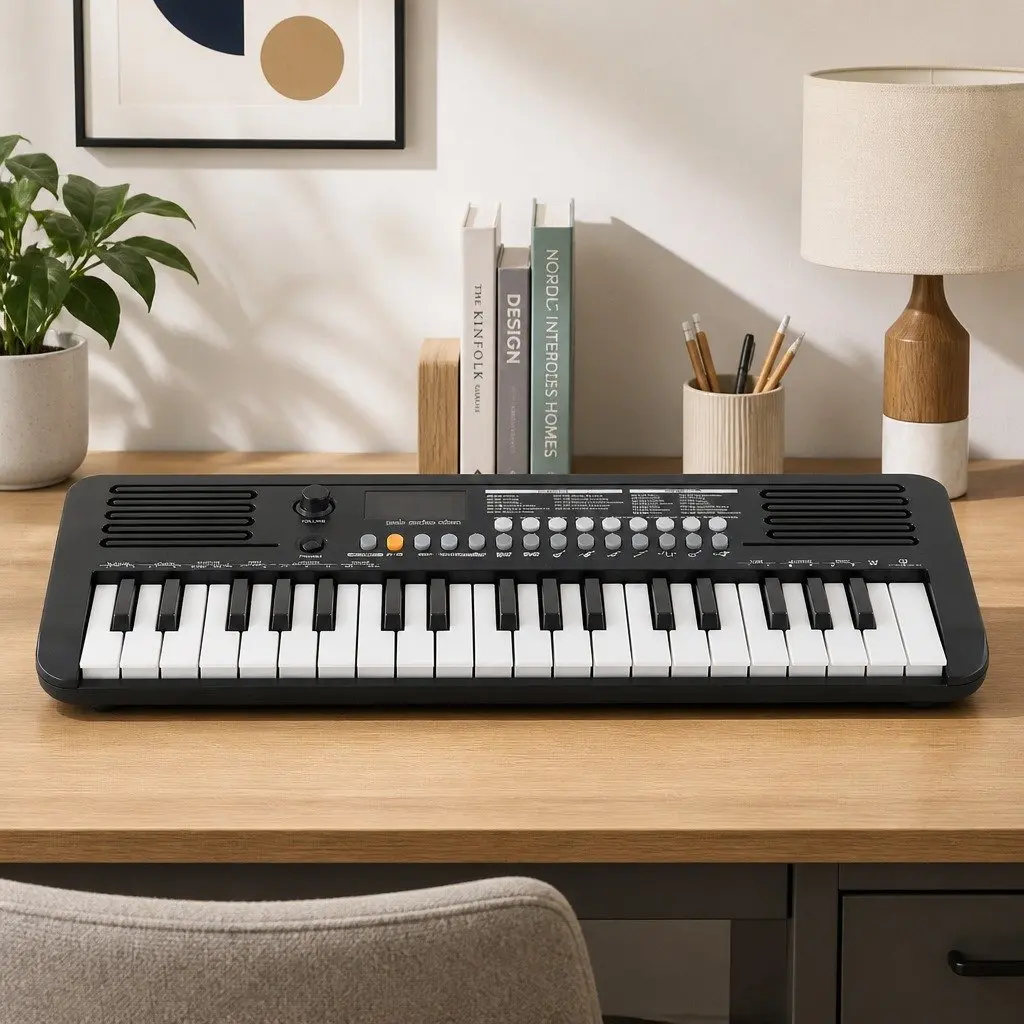 37-Key Digital Piano Keyboard Electric Portable Beginner Black Plastic