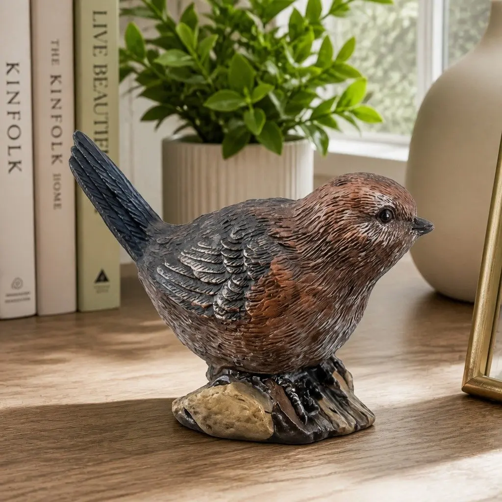 Tabletop Water Fountain Resin 21cm Multicolor Indoor Bird Decor