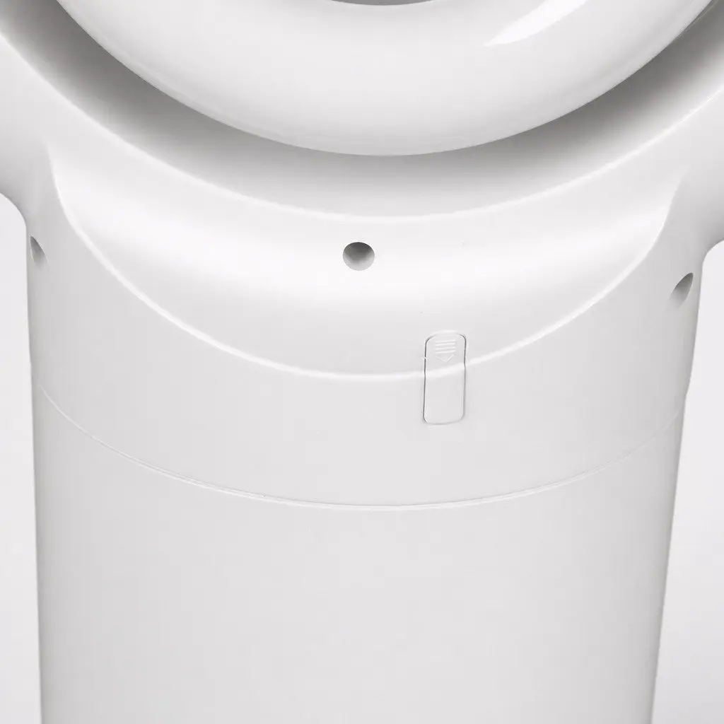 Bladeless Tower Fan Electric Cooler Remote Control 35W White with Silver 72cm