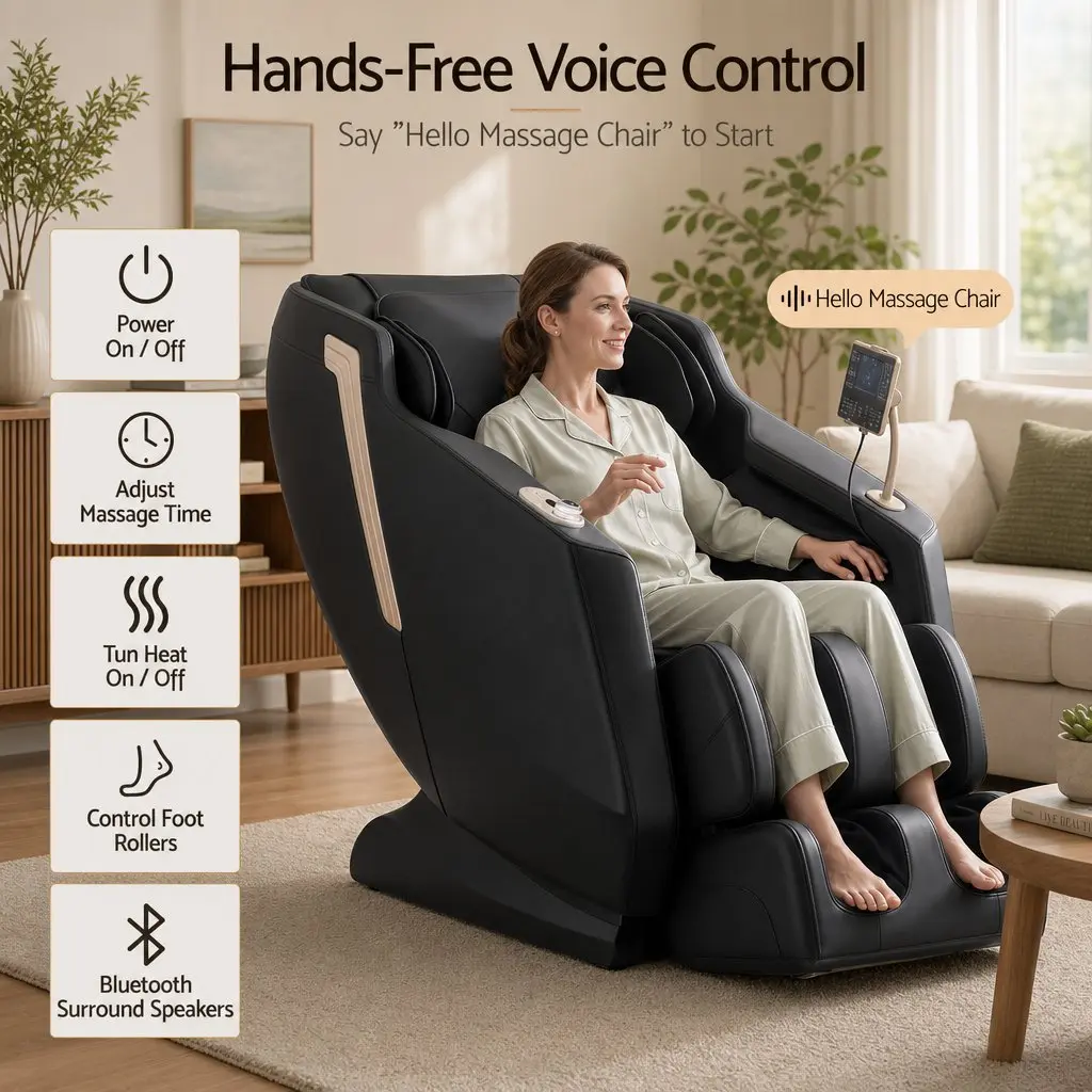 Massage Chair Full Body Zero Gravity Recliner PU Leather Black
