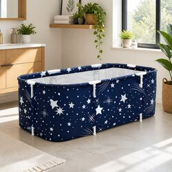 Versatile Navy Blue Bathtub for Indoor and Outdoor Use