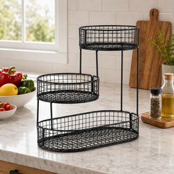 3-Tier Fruit Basket Bowl for Everyday Kitchen Use