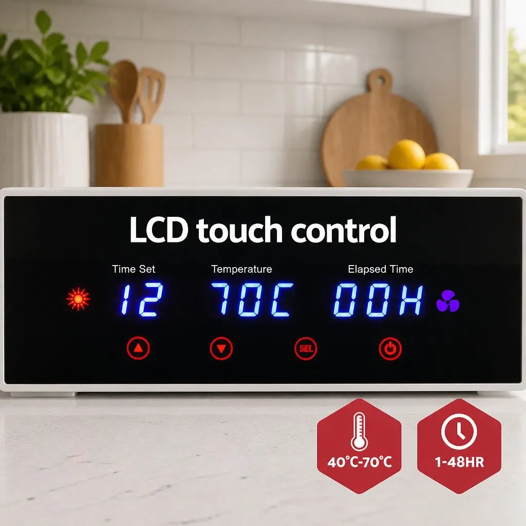 Food Dehydrator 10 Tray Removable Drying Machine Black
