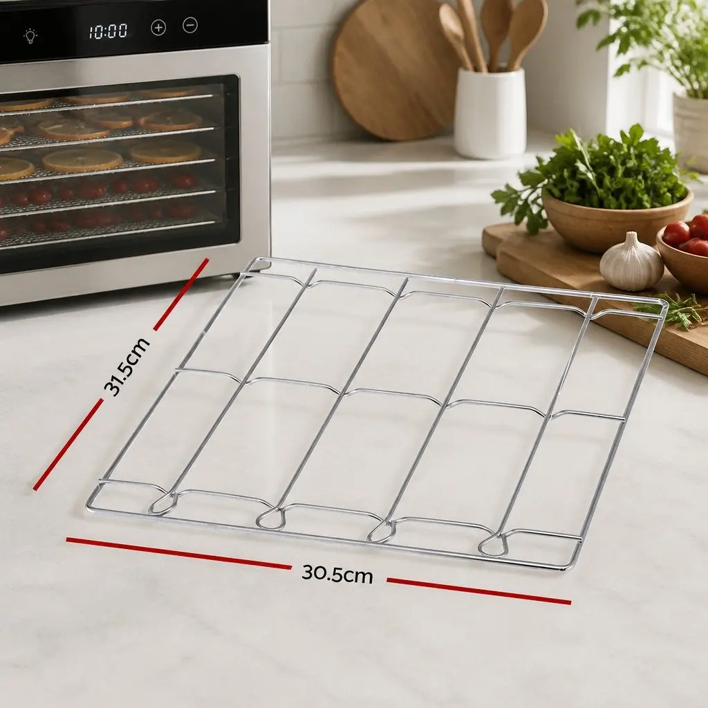 Stainless Steel Hanging Rack for 30.5cm Food Dehydrator Suitable for Drying Jerky Herbs Vegetables Meat Strips Easy Clean Tool Free Assembly