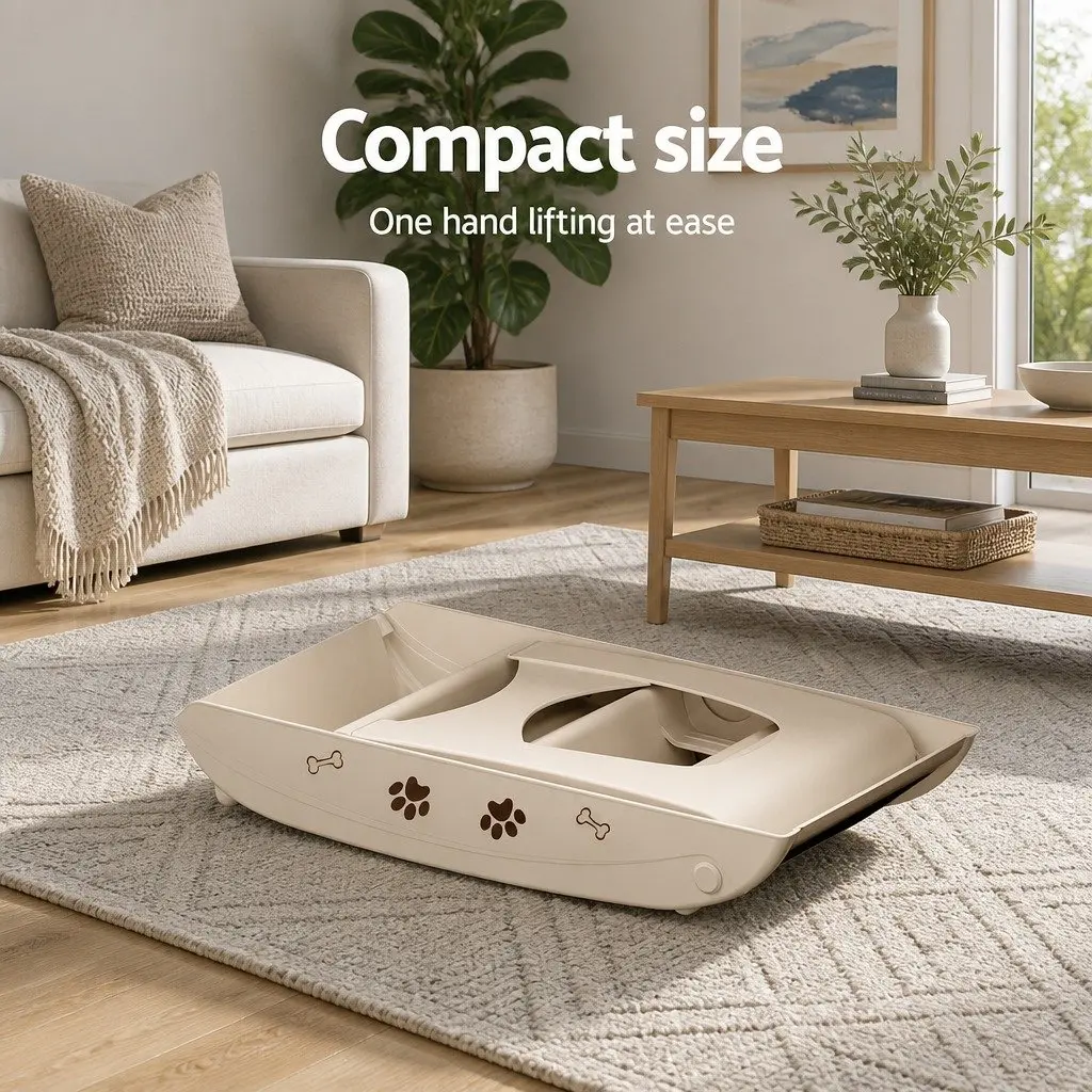 Dog Ramp Steps Portable Foldable PP Plastic 62cm x 40cm x 49cm Beige
