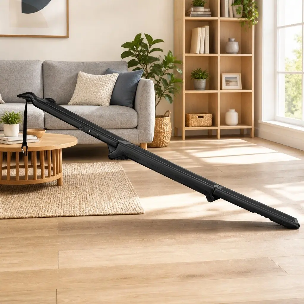 Dog Ramp Portable Adjustable Foldable Black Polyethylene 182cm L x 41cm W x 12cm H