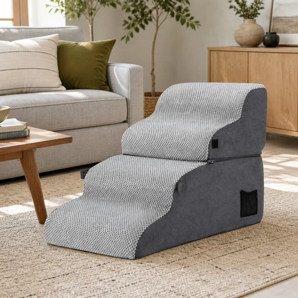 2-in-1 Dog Stairs and Bed for Home Use