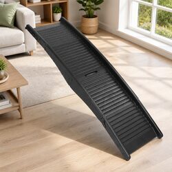 Pet Ramp Dog Stairs Car SUV Ladder Foldable Portable Travel Steps Black