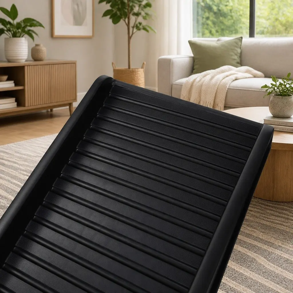Dog Ramp Foldable Portable Plastic 40cm x 152cm Black