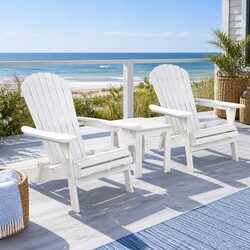 Functional 3-Piece Adirondack Outdoor Chair Set