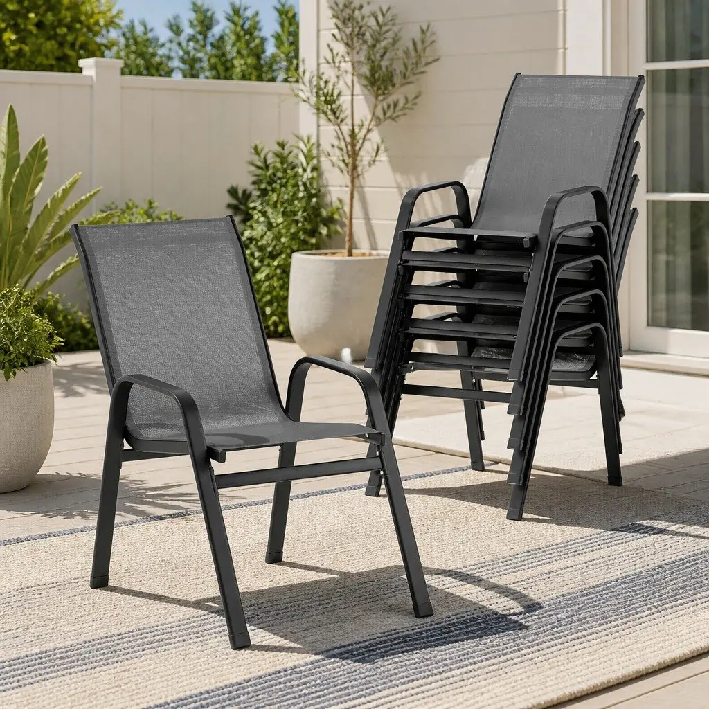 Stackable Dining Chairs for Outdoor Spaces