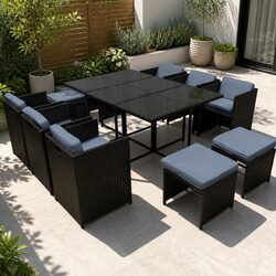 Functional 11-Piece Outdoor Dining Set for Gatherings